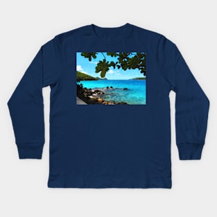 St Thomas VI - Peaceful Beach St. Thomas Kids Long Sleeve T-Shirt